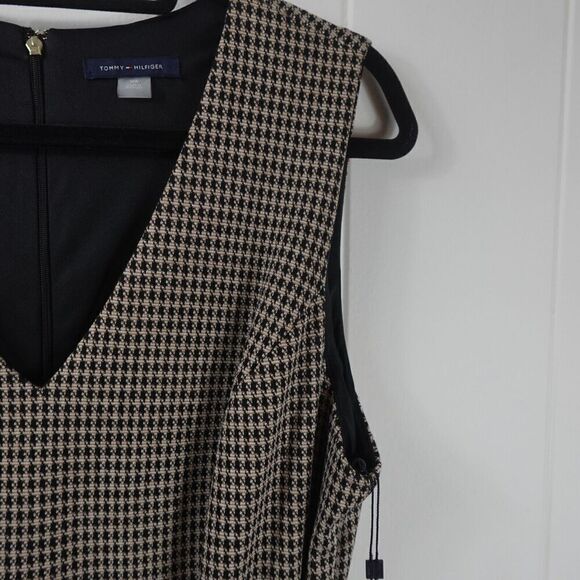 Tommy Hilfiger Womens Brown Houndstooth Jumpsuit Size 14W - Picture 6 of 11